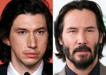 Adam Driver looks like an amateur artist tried to draw Keanu Reaves based solely off memory and failed