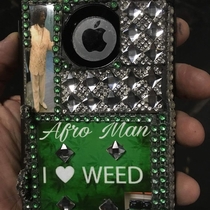 Afro Man left his phone at my friends bar