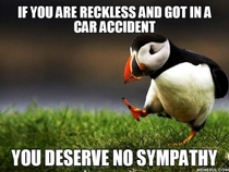 After a reckless person I know got in a car accident