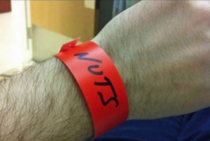 After a severe allergic reaction to walnuts this is how the doctors labeled me at the hospital People who looked at my wristband mustve think I escaped the psych ward