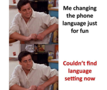 After changing the phone language LOL