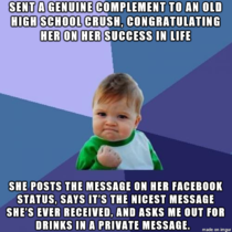 After just recently being left by my wife of  years this was a huge boost to my self-esteem