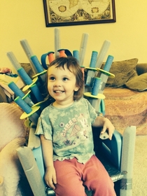 After putting up with my wife and I binge watching Game Of Thrones I thought my daughter deserved a throne of her own The Foam Throne