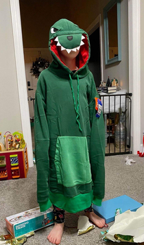 After seeing the pic of my nephew in his new Christmas gift my SO thinks he might have ordered the wrong size