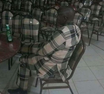 After your tailor told you how expensive the fabric is and how he bought the only one in the market and then BOOM at the event your outfit is same as the chairs