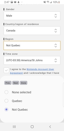 Ah yes the two regions of Canada