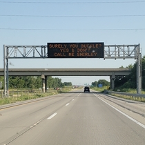 Airplane on the interstate