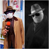 Al Roker looking like the Invisible Man  at The Macys Thanksgiving Day Parade