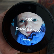Alexa Remind me to feed the baby