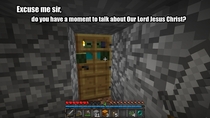 All I could think about when a zombie started knocking on my door in Minecraft