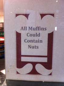 All muffins could contain a lot of things