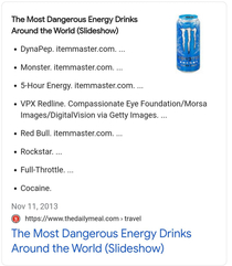 All seems pretty reasonable to me wait thats an energy drink