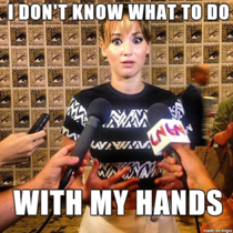 All that I could think when I saw the pic of Jennifer Lawrence at Comic Con