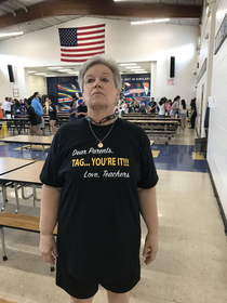 All the teachers at my school wore this on the last day