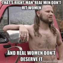 Almost politically correct redneck on domestic violence