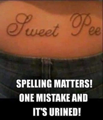 Always double check your spelling