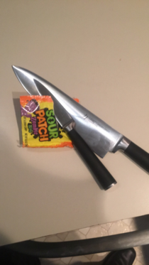 Always remember to check your kids candy for weapons We found this in 