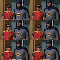 Always time for a lesson from batman