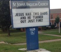 Amazing Church sign for Homophobes