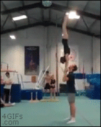 Amazing gymnastics trick
