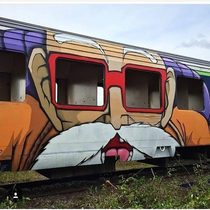 Amazing paintwork on a train