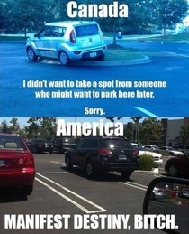 America vs Canada parking