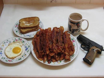 American breakfast as envisioned by a European