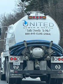Amusing logo on this septic truck