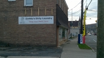 An actual laundromat nearby