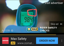 An ad from a food delivery company about how they follow all the safety rules and the safety of their workers and this is what is shown
