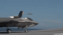 An F-B taking off from HMS Queen Elizabeth for the first time