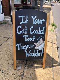 An honest sign from my local veterinary clinic