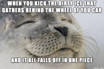 An ice scraper just doesnt give the same satisfaction