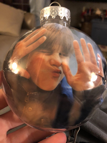 An ornament that I made with my nanny when I was a kid