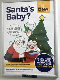 An unusual festive message seen in public toilet today