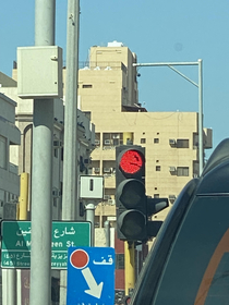 Angry Pac-man at Traffic-light