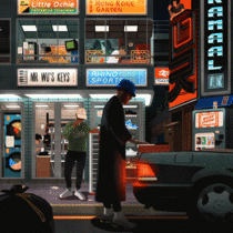 Animated street scene