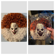 Another Facebook ad for the win My friends mother ordered the Halloween wreath on the left and got the one on the right