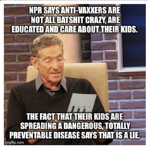 Anti-vaxxers shouldnt be dismissed right away according to NPR this afternoon