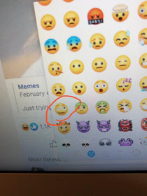 Anyone else notice Facebook has an I just came emoji