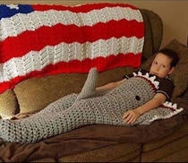 Anyone interested in hand crocheted shark blankets
