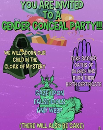 Anyone tired of all this gender reveal malarkey is invited
