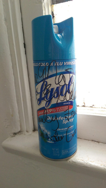 Anyone want to buy a can of Lysol autographed by Jaime Lee Curtis