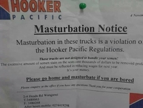 Apparently Kiwi truck drivers are real wankers