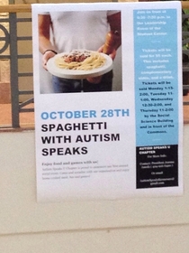 Apparently these guys at my school found talking autistic Spaghetti