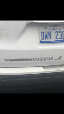 Apparently this dinosaur enthusiast works out at the same gym I do