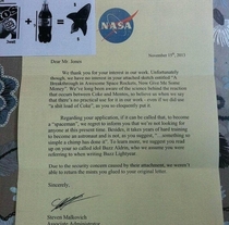 Application letter to NASA something went wrong
