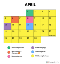 Aprils calendar