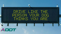 Arizona highway safety sign for today