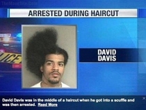 Arrested at the barber 